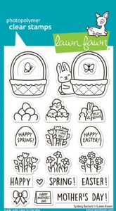 Lawn Fawn - Clear Stamp - Spring Basket