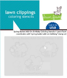 Lawn Fawn - Coloring Stencils - Spring Basket Add-On: Birthday