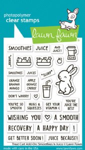 Lawn Fawn - Clear Stamp - Treat Cart Add-On: Smoothies 'n Juice