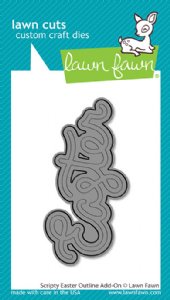 Lawn Fawn - Die - Scripty Easter Outline Add-On