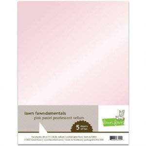 Lawn Fawn - 8.5X11 - Pink Pastel Vellum Pearlescent