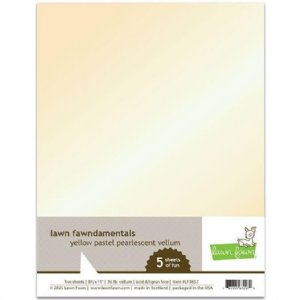 Lawn Fawn - 8.5X11 - Yellow Pastel Vellum Pearlescent