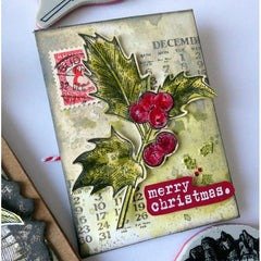 Tim Holtz - STENCILS - TINY HOLLY