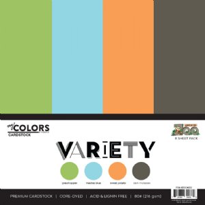 Photo Play Paper - My Colors 12X12 Cardstock Variety Pack - A Day at the Zoo (8 Sheets)