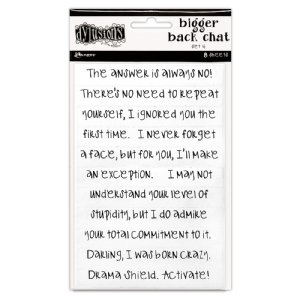 Dylusions - Bigger Back Chat Stickers - White Set 4