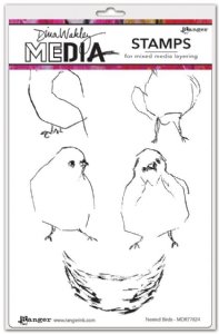 Dina Wakley Media - Cling Stamp - Nested Birds