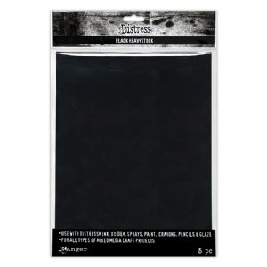 Tim Holtz -  8.5X11 Heavystock - Black (5 Pack)