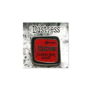 Tim Holtz - Distress Enamel Collector Pin - Lumberjack Plaid