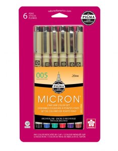 Pigma - Micron Pen Set - (005) - Asst (6 pc)