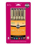 Pigma - Micron Pen Set - (005) - Asst (6 pc)