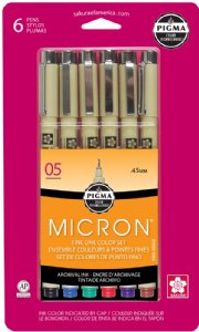 Pigma - Micron Pen Set - (05) - Asst (6 pc)