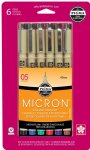 Pigma - Micron Pen Set - (05) - Asst (6 pc)