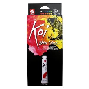 Koi - Water Colors Set - Tube Set - 12 Colors (12 pc)