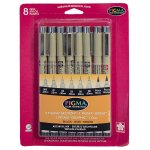 Pigma - Pen Set - All Black (8 pc)