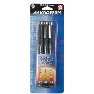 Microperm - Pen Set - Black (3 pk)