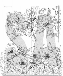 Tim Holtz - Cling Stamp - Floral Trims