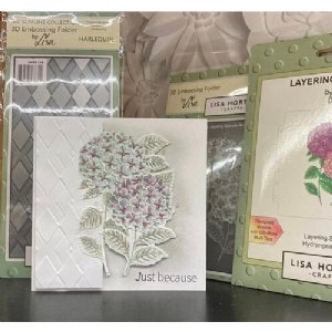 Lisa Horton - 3D Embossing Folder & Die - Hydrangea Blooms