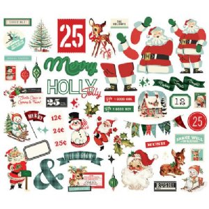 Simple Stories - Bits & Pieces - Vintage Holly Jolly