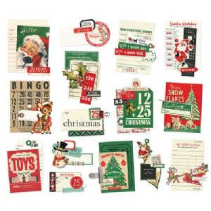 Simple Stories - Layered Bits & Pieces - Vintage Holly Jolly