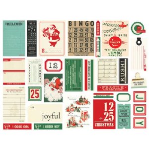 Simple Stories - Ephemera - Vintage Holly Jolly