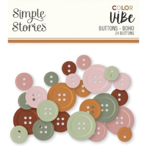 Simple Stories - Embellishments - Color Vibe Boho Buttons