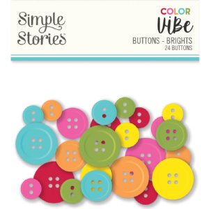 Simple Stories - Embellishments - Color Vibe Bright Buttons