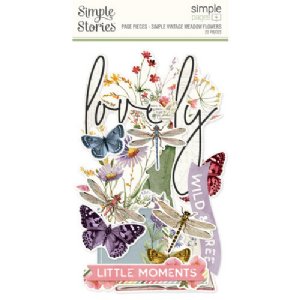 Simple Stories - Page Pieces - Simple Vintage Meadow Flowers