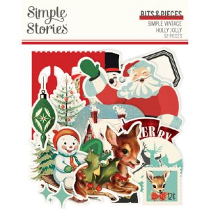 Simple Stories - Bits & Pieces - Vintage Holly Jolly