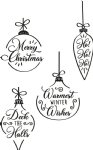 Sizzix - Stamps - Christmas Baubles