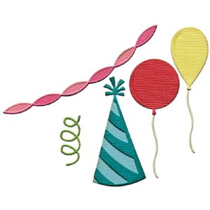 Sizzix - 2D Texture Fades Embossing Folder - Vault Side Order - Celebrate