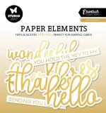 Studio Light - Paper Elements Sentiments - Gold Foil Essentials 