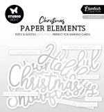 Studio Light - Paper Elements - Christmas Sentiments, Silver