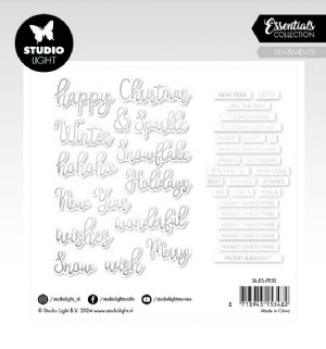 Studio Light - Paper Elements - Christmas Sentiments, Silver