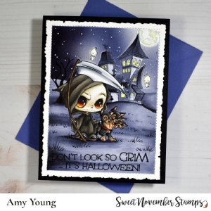 Sweet November - Clear Stamp - Lil Grimmy Scary and Sweet