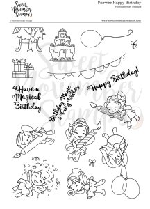 Sweet November - Clear Stamp - Fairwee Happy Birthday