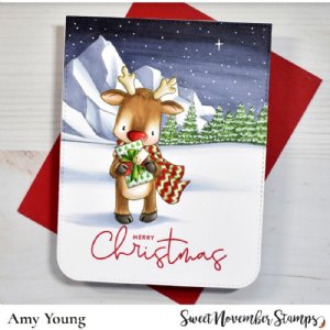 Sweet November - Clear Stamp - Winter Wishes Reindeer