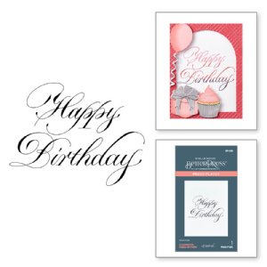 Spellbinders - Better Press Plates - Copperplate Happy Birthday