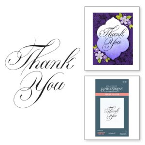 Spellbinders - Better Press Plates - Copperplate Thank You