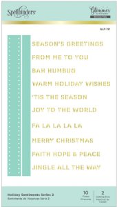 Glimmer - Hot Foil Plate & Dies - Holiday Sentiments 2