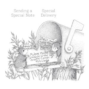 Spellbinders - Cling Stamp - Mouse Mail