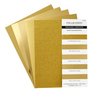 Spellbinders - 8.5X11 Treasured Cardstock - Gold Assortment (15pk)