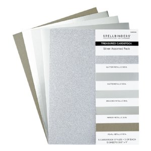 Spellbinders - 8.5X11 Treasured Cardstock - Silver Assortment (15pk)