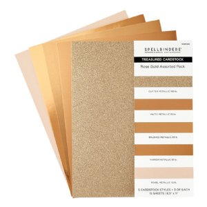 Spellbinders - 8.5X11 Treasured Cardstock - Rose Gold Assortment (15pk)