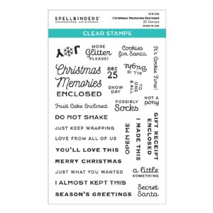 Spellbinders - Clear Stamp - Christmas Memories Enclosed