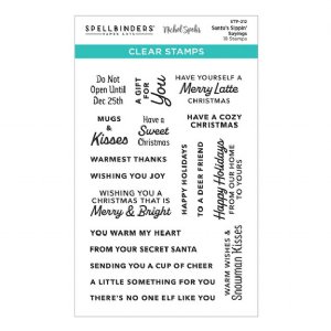 Spellbinders - Clear Stamp - Santa's Sippin' Sayings