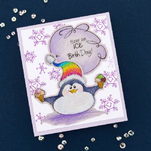 Stampendous - Clear Stamp -Snowy Penguins