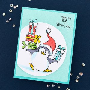 Stampendous - Clear Stamp -Snowy Penguins