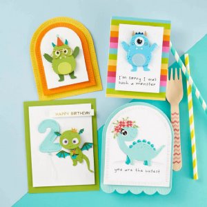 Spellbinders - Clear Stamp - Monster Birthday Sentiments