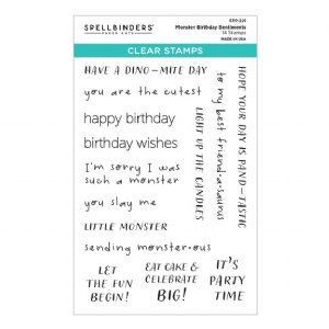 Spellbinders - Clear Stamp - Monster Birthday Sentiments