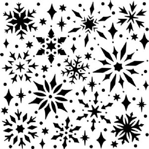 The Crafter's Workshop - 6X6 Stencil - Snowflake Sparkles